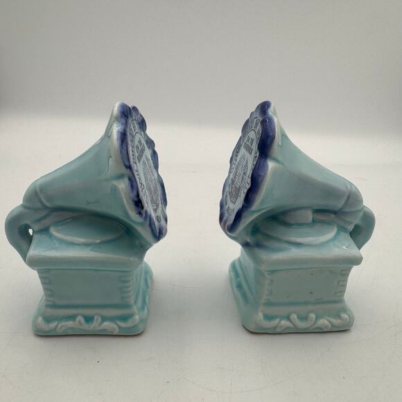 Vtg Arrow Japan Wildwood By The Sea NJ Boardwalk Gramophone Salt Pepper Shakers - Picture 2 of 9